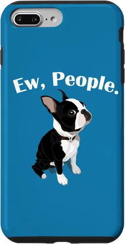 Vista 12 de Funny Mens Womens Kids Cartoon Ew People Bostie Dog Lover Case for iPhone 17
