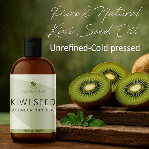 Vista 2 de Aceite de semilla de kiwi – 8 onzas – 100% puro, todo natural, prensado en frío, sin refinar, aceite portador de alta calidad, perfecto