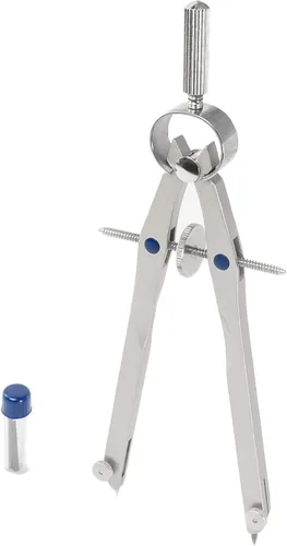 Vista 8 de Pacific Arc Brújula de arco de resorte con divisor de 6 pulgadas, adaptador universal, pata de rotura de 6 pulgadas y cable de reemplazo.