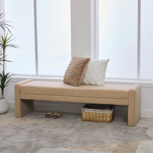 Vista 12 de Banco de almacenamiento ovalado otomano, taburete con patas de madera de goma para sala de estar, entrada y dormitorio (verde)