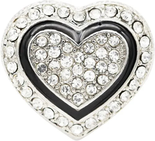Vista 2 de Lavencious Anillos elásticos de diamantes de imitación en forma de corazón para mujer, talla 7-9