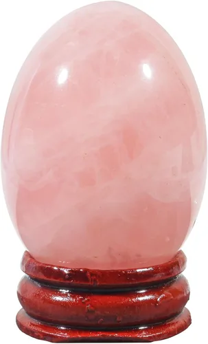 Vista 13 de Fekuar Figura de huevo de piedra, cristal curativo pulido, escultura de esfera de huevos de Pascua con soporte de madera, piedra de ojo de tigre