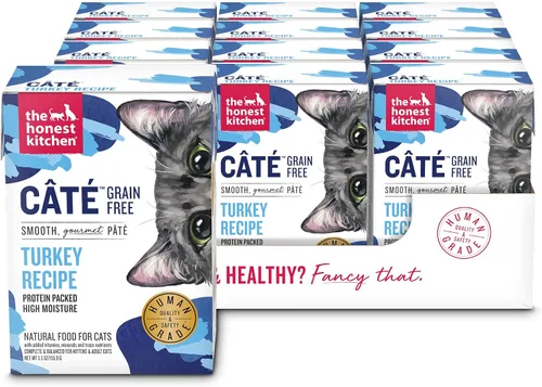 Vista 12 de The Honest Kitchen Comida húmeda de carne de res y pollo sin granos para gatos en salsa de caldo de huesos, paté de grado humano con carne de res