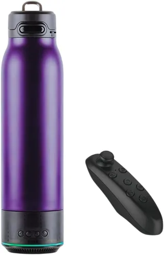 Vista 6 de Botella de agua de alta calidad aislada al vacío con altavoz Bluetooth recargable y control remoto Xtreme Mini Bluetooth. El control remoto funciona