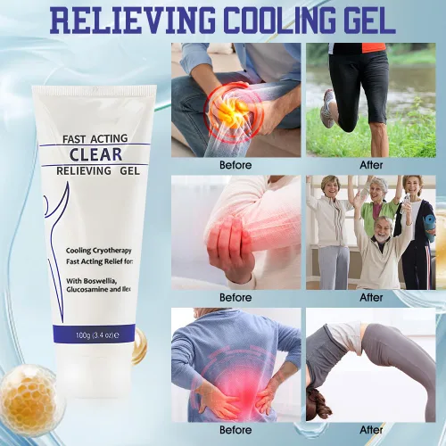 Vista 5 de Gel refrescante calmante de 3.53 oz, alivia el cuerpo, lociones deportivas de gel refrescante calmante para el cuidado del cuerpo, alivia la tensión