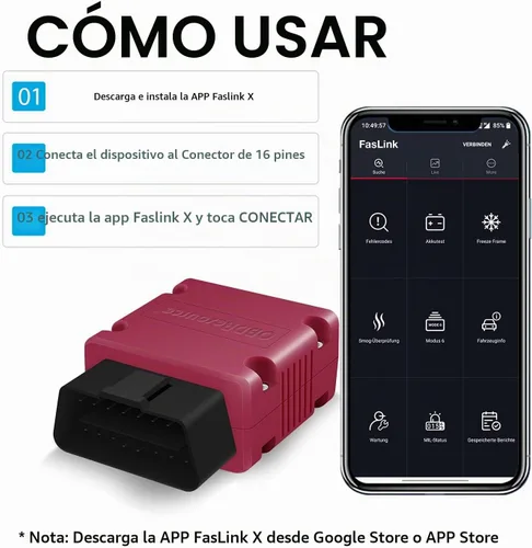 Vista 3 de OBDResource Herramienta de diagnóstico auto de Bluetooth del escáner OBD2