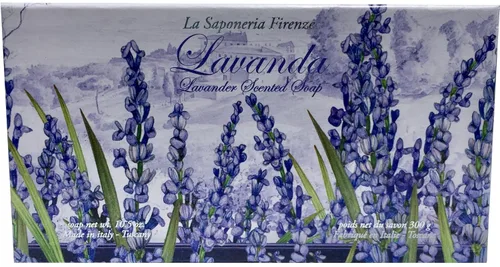 Vista 5 de Jabón de baño La Saponeria Firenze by Saponificio Artigianale Fiorentino Italian Spa Cleanser Made In Tuscany Barra decorativa Lavanda de 10.5 onzas