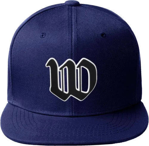 Vista 307 de Daxton Gorra clásica con visera de billete plano con letras del alfabeto inglés antiguo de la A a la Z