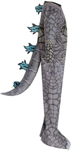 Vista 4 de Disfraz de dinosaurio Kaiju para cosplay de cola de rey de los monstruos, niño con máscara para Halloween