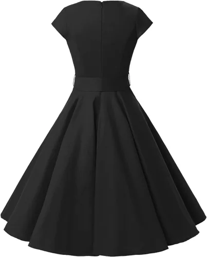 Vista 64 de Dressystar - Vestidos clásicos de fiesta con mangas casquillo, estilo Rockabilly y retro de la década de 1950