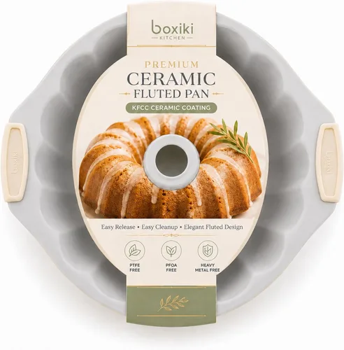 Vista 8 de Boxiki Kitchen Molde para pastel de libra de silicona antiadherente premium – Estructura de acero resistente, libre de BPA y PFOA – Molde para Rojo
