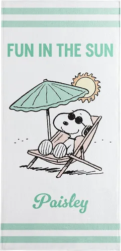 Vista 16 de Let's Make Memories Toalla de Playa Personalizada - Toalla de Piscina Personalizada de Peanuts - para Vacaciones de Primavera y Diversión de Verano