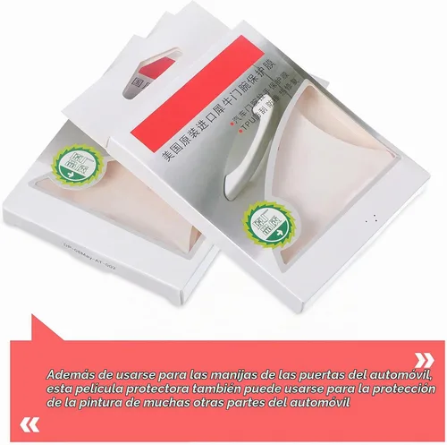 Vista 2 de Protector transparente para manija de puerta de automóvil, película protectora de arañazos para vehículos, película protectora transparente