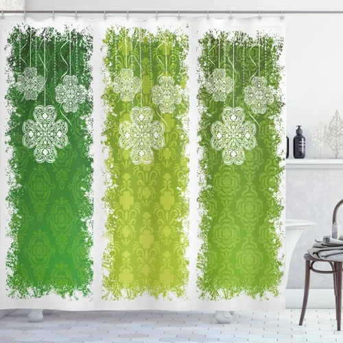Vista 25 de Ambesonne Decor Collection cortina para regadera de baño de poliéster