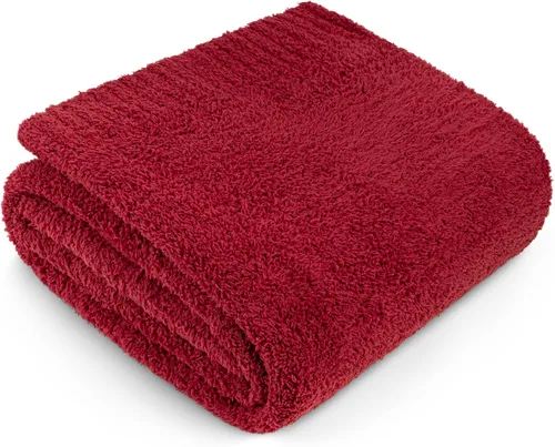 Vista 9 de PAVILIA Manta supersuave para sofá, manta mullida y acogedora de peso ligero en negro; manta de punto cálida y esponjosa para cama o sofá, 50x60