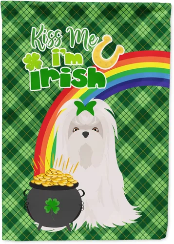 Vista 60 de Caroline's Treasures WDK4731GF - Bandera decorativa para jardín del día de San Patricio, color negro y tostado, Airedale Terrier, para jardín