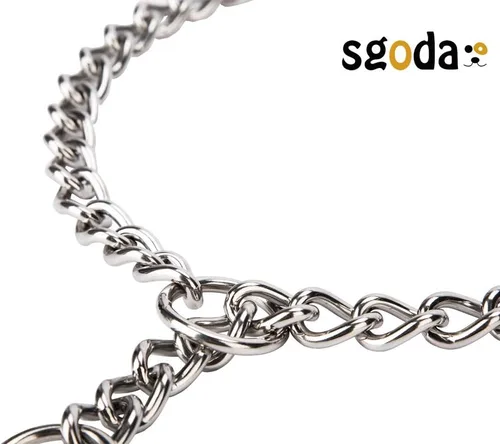 Vista 4 de SGODA Collar de cadena para perro, collar de estrangulador de entrenamiento, 18 pulgadas, 0.098 in