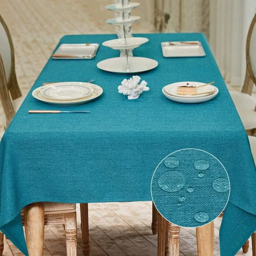 Vista 19 de BALCÓN & FALCON Mantel rectangular impermeable aguacate 70 x 55 pulgadas
