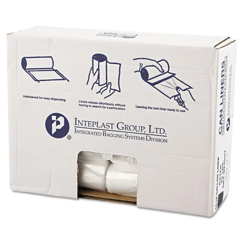 Vista 9 de Inteplast Group Valu-Plus HDPE. Star Seal. Revestimiento para bote de basura, Negro, 150