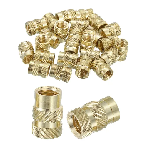 Vista 27 de uxcell Tuercas de inserción moleteadas, 100 piezas M1 x 1.5mm L x 2mm DE 3D Impresión de latón Tuercas de inserción roscadas hembras Insertos