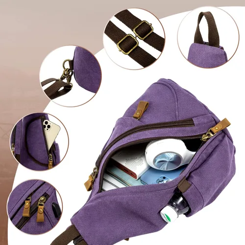 Vista 6 de LOVEVOOK Bolso bandolera bandolera mochila bandolera mochila bandolera bolsa de hombro casual mochilas para mujeres hombres ciclismo senderismo