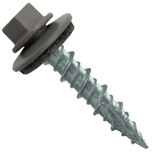 Vista 20 de Tornillos para techos de metal gris ABC 10 x 1 - Cabezal hexagonal - Arandela EPDM - Arandela de arranque automático/roscado - 1 bolsa - 250