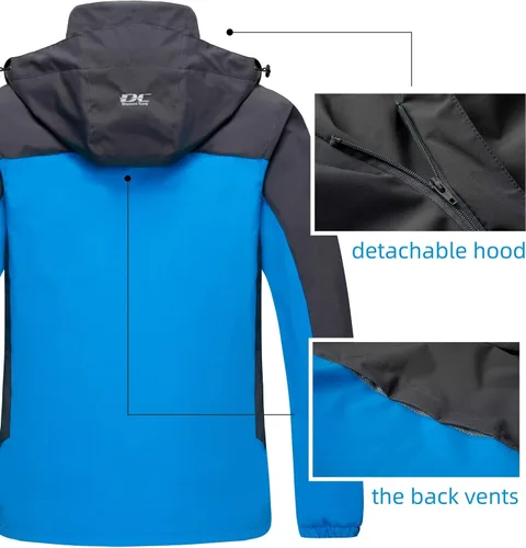 Vista 2 de Diamond Candy - Chamarra impermeable de Softshell con capucha para hombre.