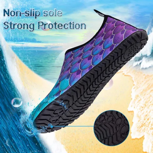 Vista 3 de YALOX - Zapatos acuáticos, de secado rápido, sensación de pies descalzos, para mujer y hombre calcetines acuáticos para exterior, playa, natación