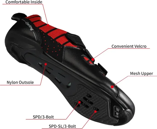 Vista 5 de SeeLeQier Mens Cycling Shoes Women Compatible with Peloton Bike Shoes Indoor Clip in Peleton Road Bike Bicycle Riding Racing Biking Shoes with Delta