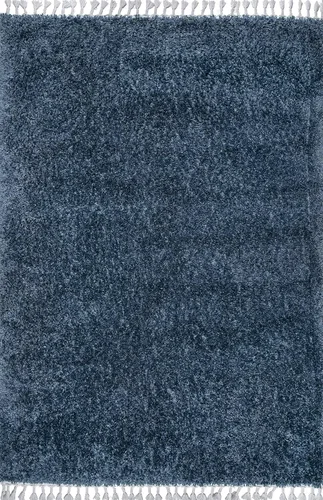 Vista 15 de NULOOM Neva Alfombra de Área Shag Moderna con Borlas, 8' Cuadrada, Beige Neva Beige