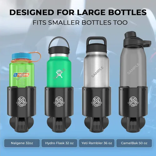 Vista 3 de Expansor y adaptador para portavasos de automóvil para botellas grandes, compatible con botellas HydroFlask, Nalgene, Yeti, Camelbak y Klean