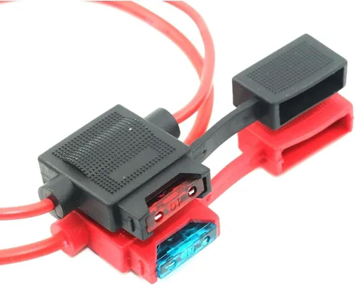Vista 2 de ATC Medium Blade Fuse Holder for Automobile 32V 18/16/14/12/10AWG Standard Fuse Insert 1Pcs (Size : 10A, Color : RED_16 AWG)