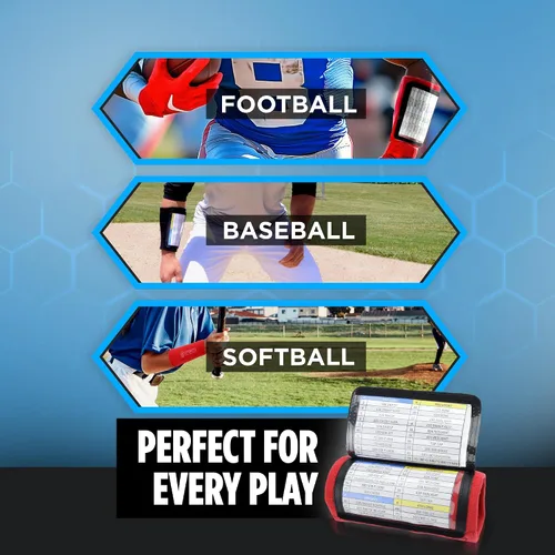 Vista 5 de Sports Unlimited Banda Instructora Triple para Adultos, Muñequeras de Fútbol para Jugadas, Muñequeras de Béisbol, Bandas de Brazo QB