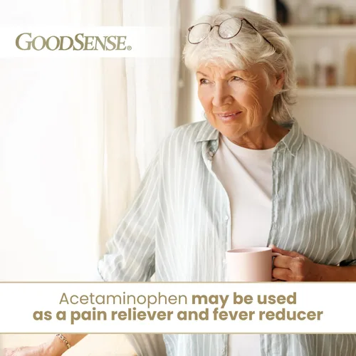 Vista 3 de GoodSense Alivio del dolor extra fuerte, cápsulas de acetaminofeno de 500 mg, dolor de cabeza, dolor muscular, alivio de la artritis, 100