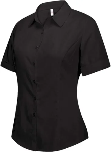 Vista 7 de Double Plus Open Camisa Básica de Algodón Elástico con Manga Corta para Mujer