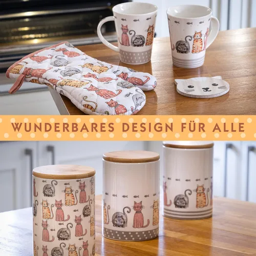 Vista 7 de SPOTTED DOG GIFT COMPANY Juego de 2 toallas de cocina para gatos, 100% algodón absorbente, para secar platos, accesorios de cocina con temática