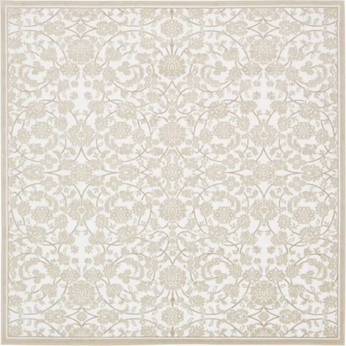 Vista 22 de Unique Loom Colección Rushmore Alfombra de Área - Taft (2' x 3' 1" Rectángulo, Blanco Nieve/Beige)