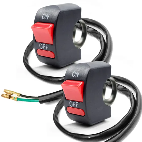 Vista 11 de 1 pieza de interruptor de manillar de motocicleta, botón de encendido y apagado, parte de ajuste para luz de motocicleta LED U5 U7 U2, interruptor