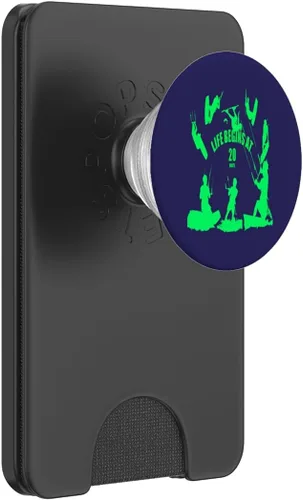 Vista 8 de Life Begins at 20 Knots Green Silhouettes PopSockets Adhesive PopGrip