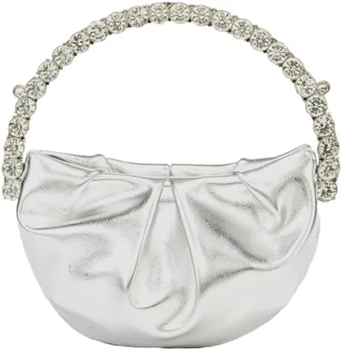 Vista 2 de UMREN Bolsos de mano de noche de cristal para mujer, mini bolso con asa de diamante con purpurina y diamantes de imitación brillantes