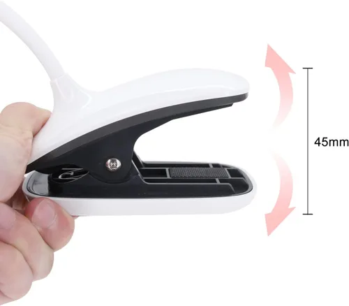 Vista 8 de Lámpara de uñas LED UV flexible con cuello de cisne y abrazadera, lámpara de escritorio de secado de uñas de gel UV de 18 W para curar uñas de gel