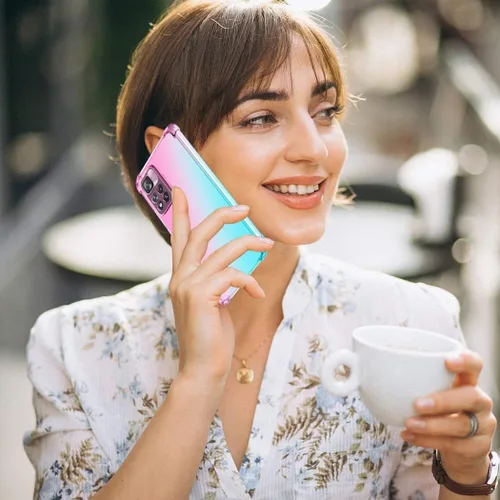Vista 6 de Funda para Redmi Note 11 Pro 5G/Redmi Note 11E Pro, funda transparente para teléfono con degradado, delgada, antiarañazos, flexible, funda