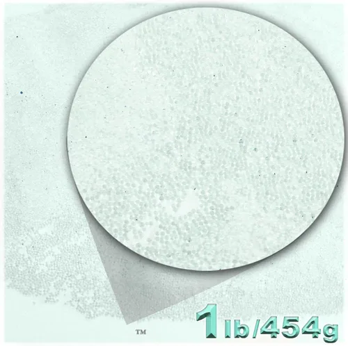 Vista 2 de The Crafts Outlet 1-LB/16.01 oz Acabado Transparente, Vidrio, Microperlas 0.024 in, Ideal para Caviar, Negro Transparente