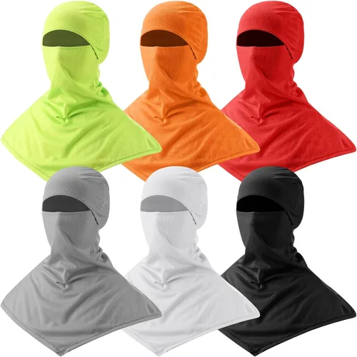 Vista 14 de Syhood 6 Pieces Balaclava Face Cover Breathable Long Neck Covers Summer Neck Protector for Men Sun Protection
