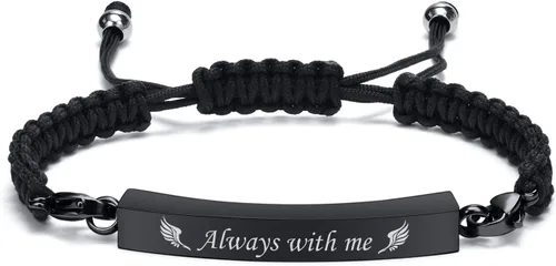 Vista 8 de MPRAINBOW Pulsera Ajustable de Urna Memorial de Cremación, Pulsera de Urna Trenzada de Cremación de Acero Inoxidable Artificial, Pulsera de Urna