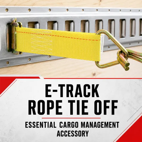 Vista 6 de Boxer Tool - Paquete de 10 correas de cuerda E-Track de 2 x 6 pulgadas, accesorios de amarre de carga con accesorios de resorte E-Track