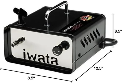 Vista 2 de Iwata-Medea HP-CS aerógrafo Eclipse de 1/100 pulgadas con compresor IS35 Ninja Jet