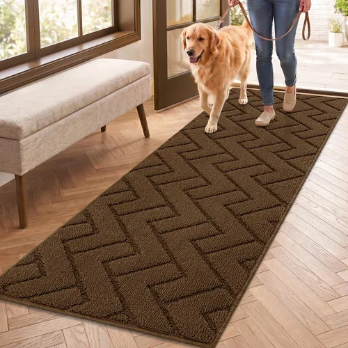 Vista 22 de hicorfe Tapete para puerta delantera para entrada exterior, 20 x 31.5 pulgadas, absorbente, resistente a la suciedad, tapetes de bienvenida