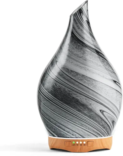 Vista 10 de Porseme Difusor de Aceite Esencial de 280ml, Difusor de Aroma 3D de Vidrio Soplado a Mano, Difusor Ultrasónico de Aromaterapia de Niebla Fresca