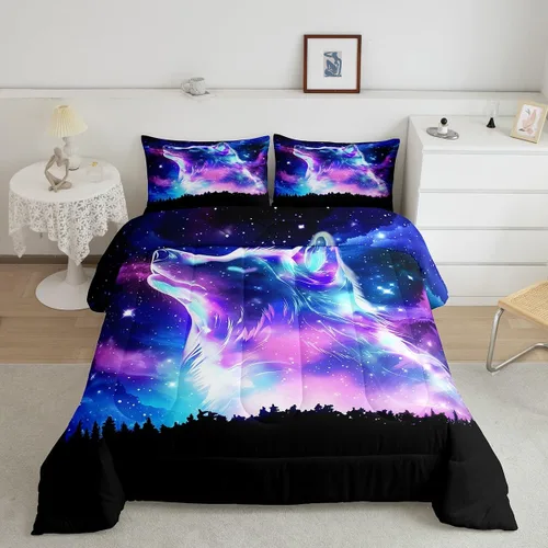 Vista 46 de Feelyou, juego de ropa de cama estilo vaquero tamaño individual para niños, juego de edredón occidental para niños y niñas, desierto del lejano
